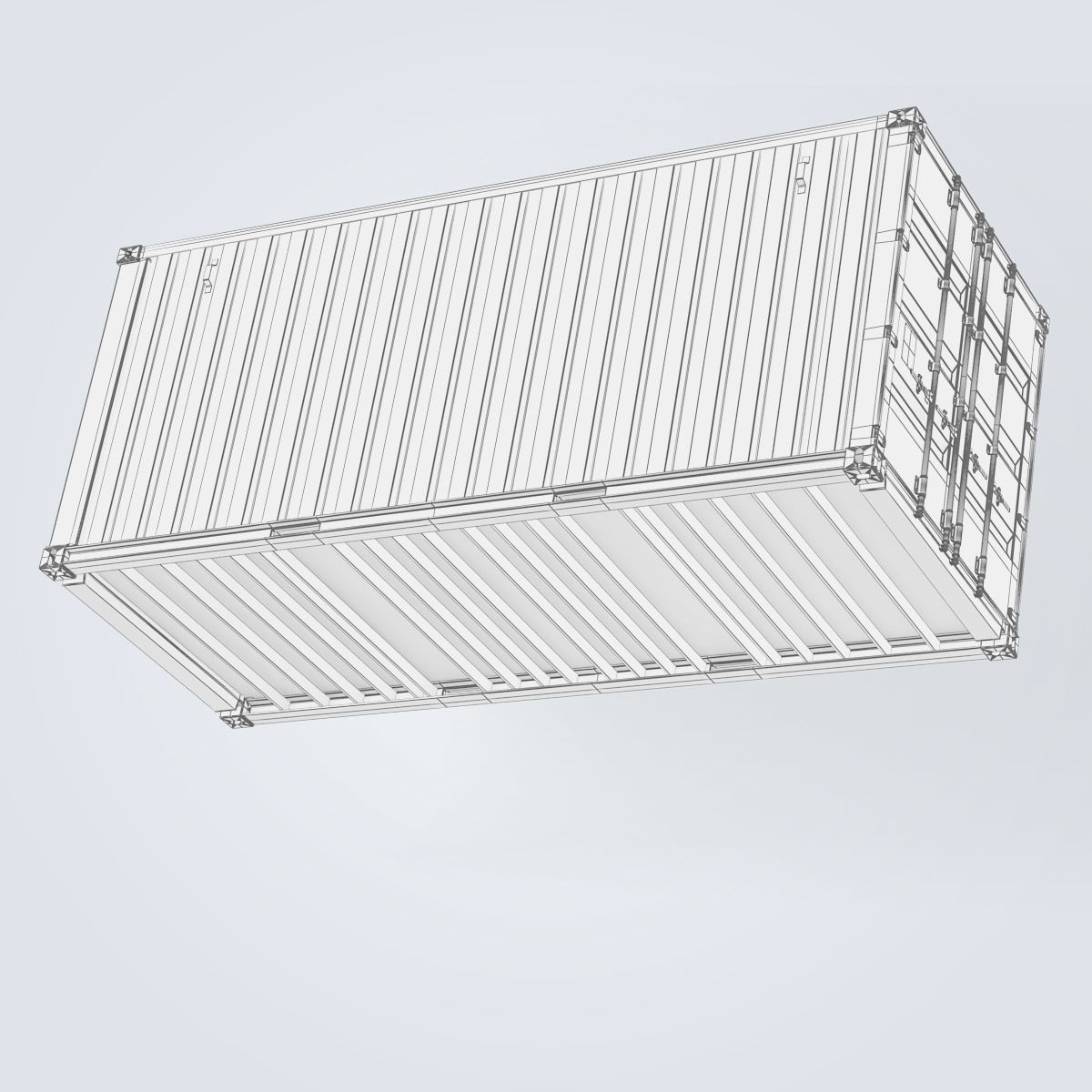 Container 20ft Grey 3D model_24