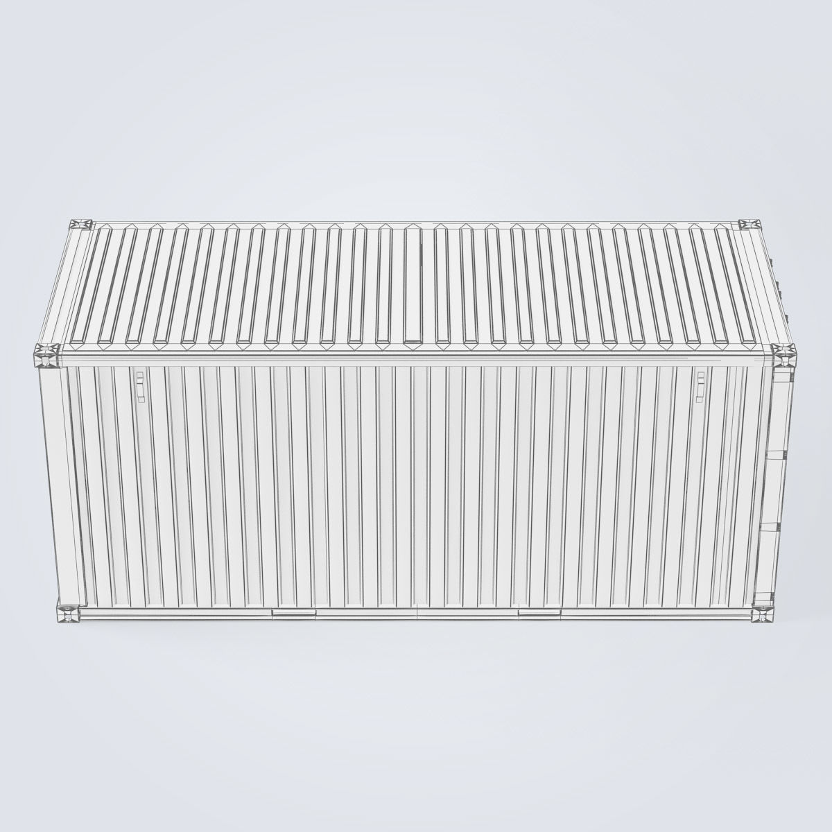 Container 20ft Grey 3D model_25