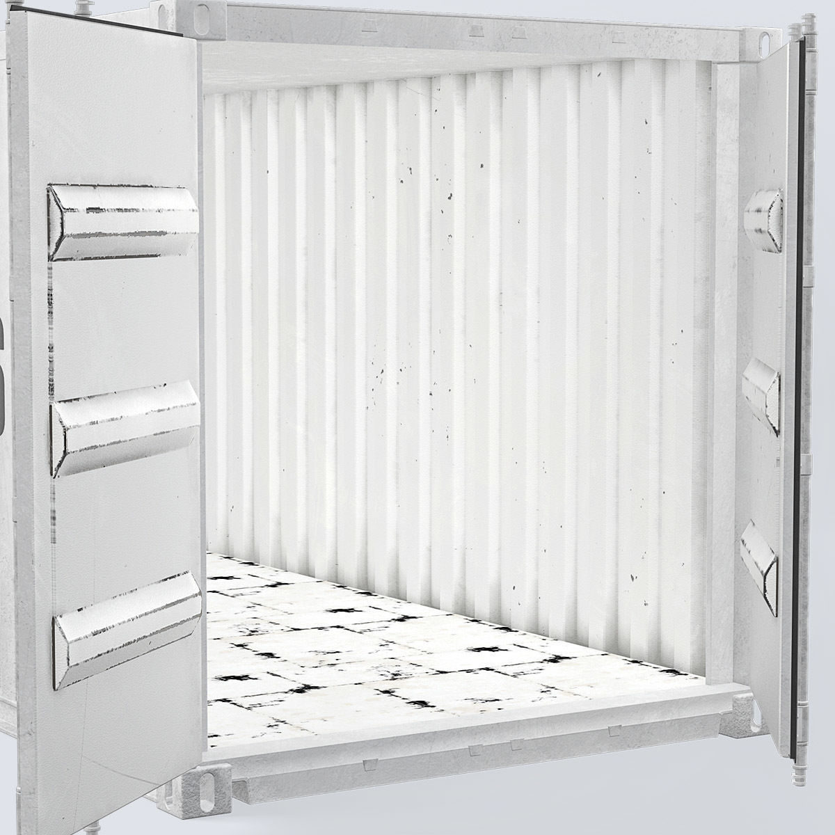 Container 20ft Grey 3D model_11