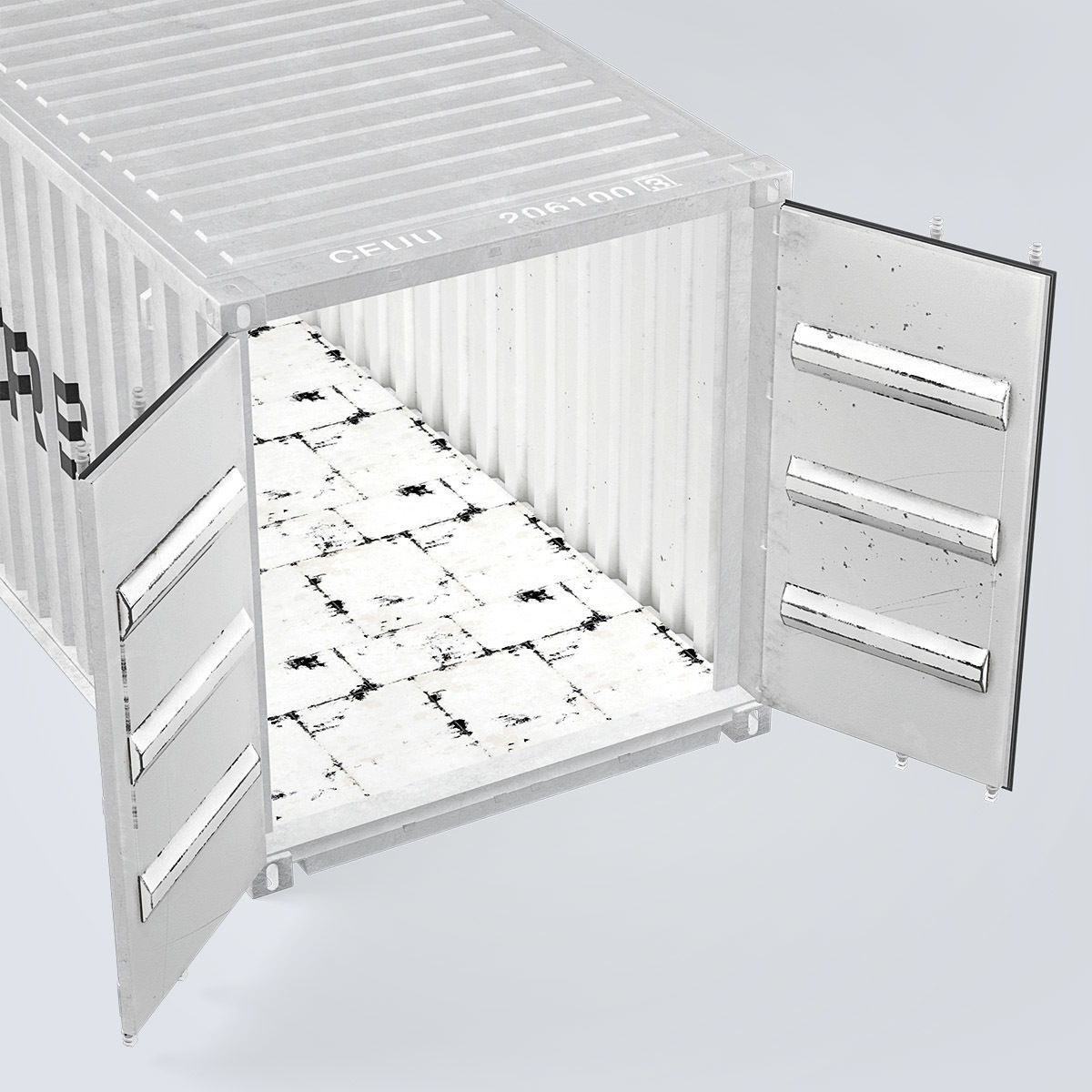 Container 20ft Grey 3D model_12