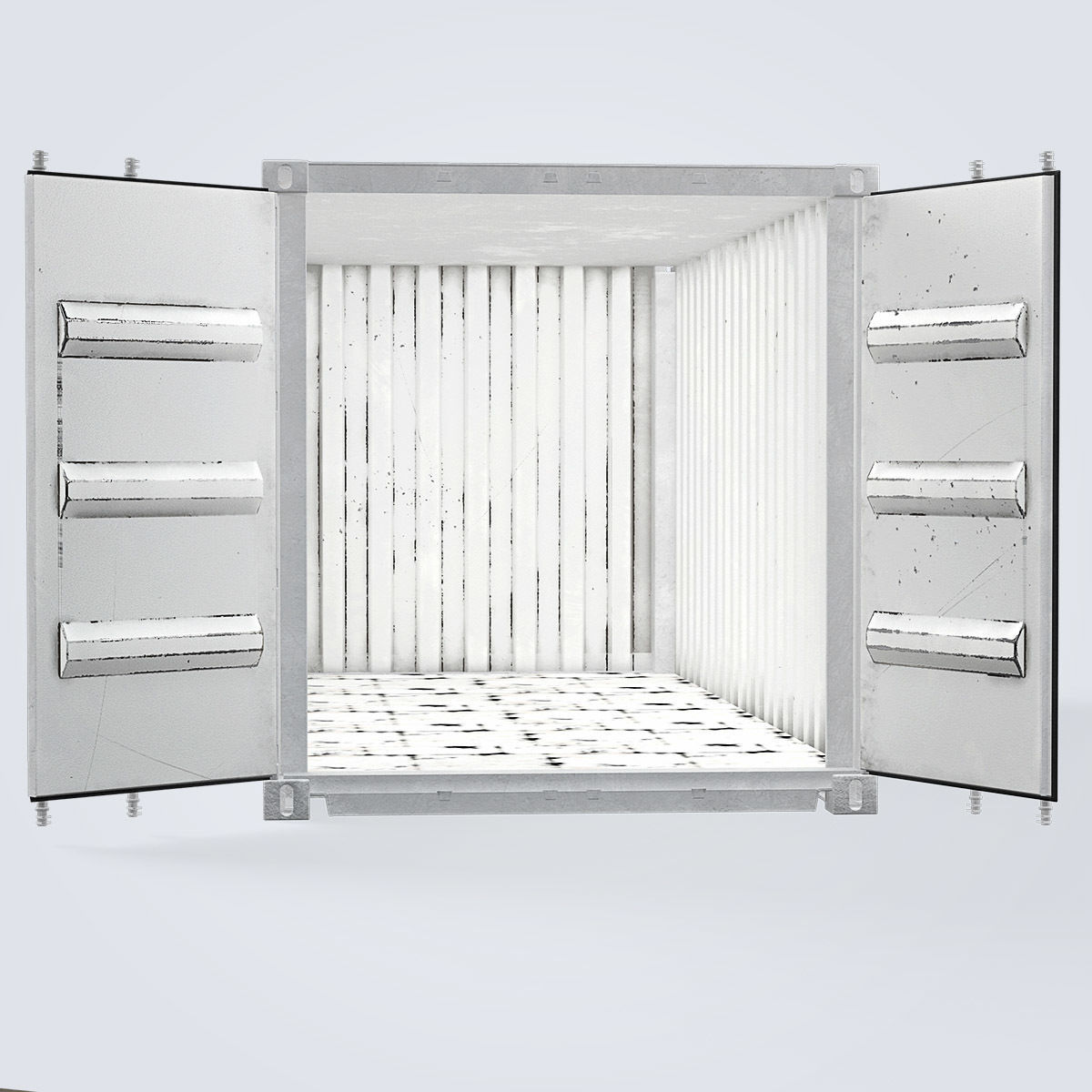 Container 20ft Grey 3D model_13