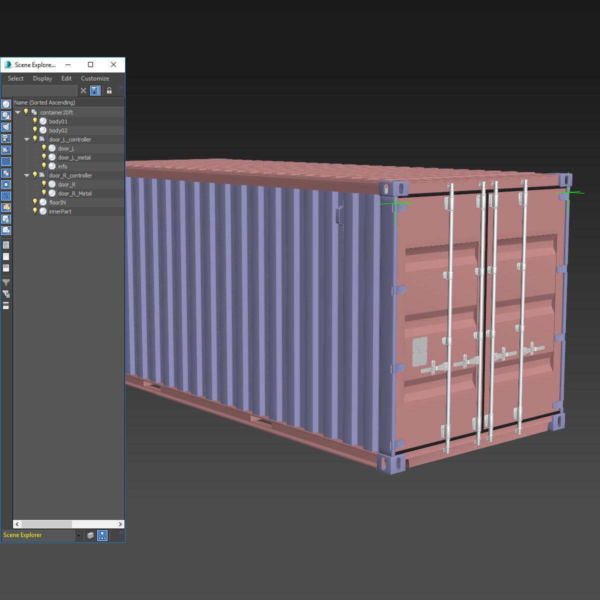 Container 20ft Grey 3D model_20