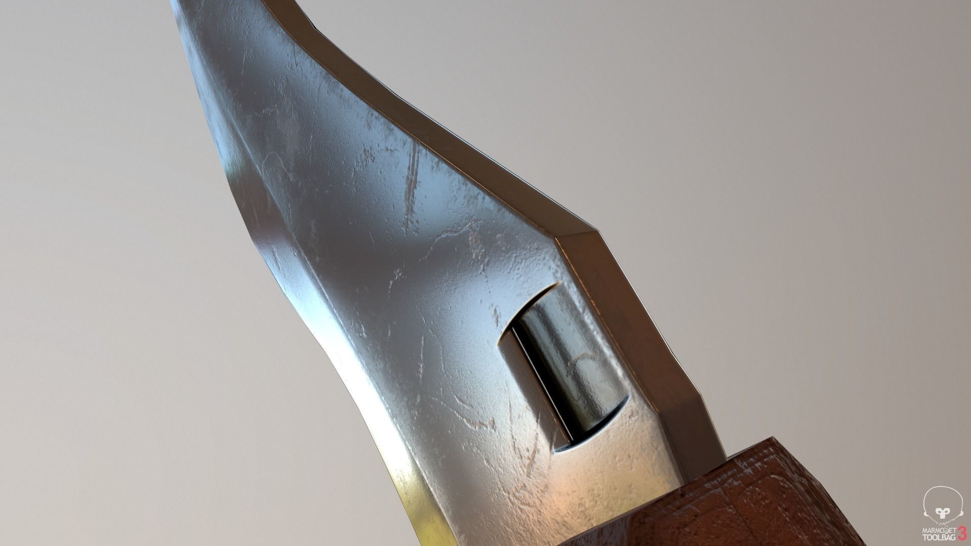 Game Ready Realistic Low Poly Combat Knife Low-poly 3D model_13