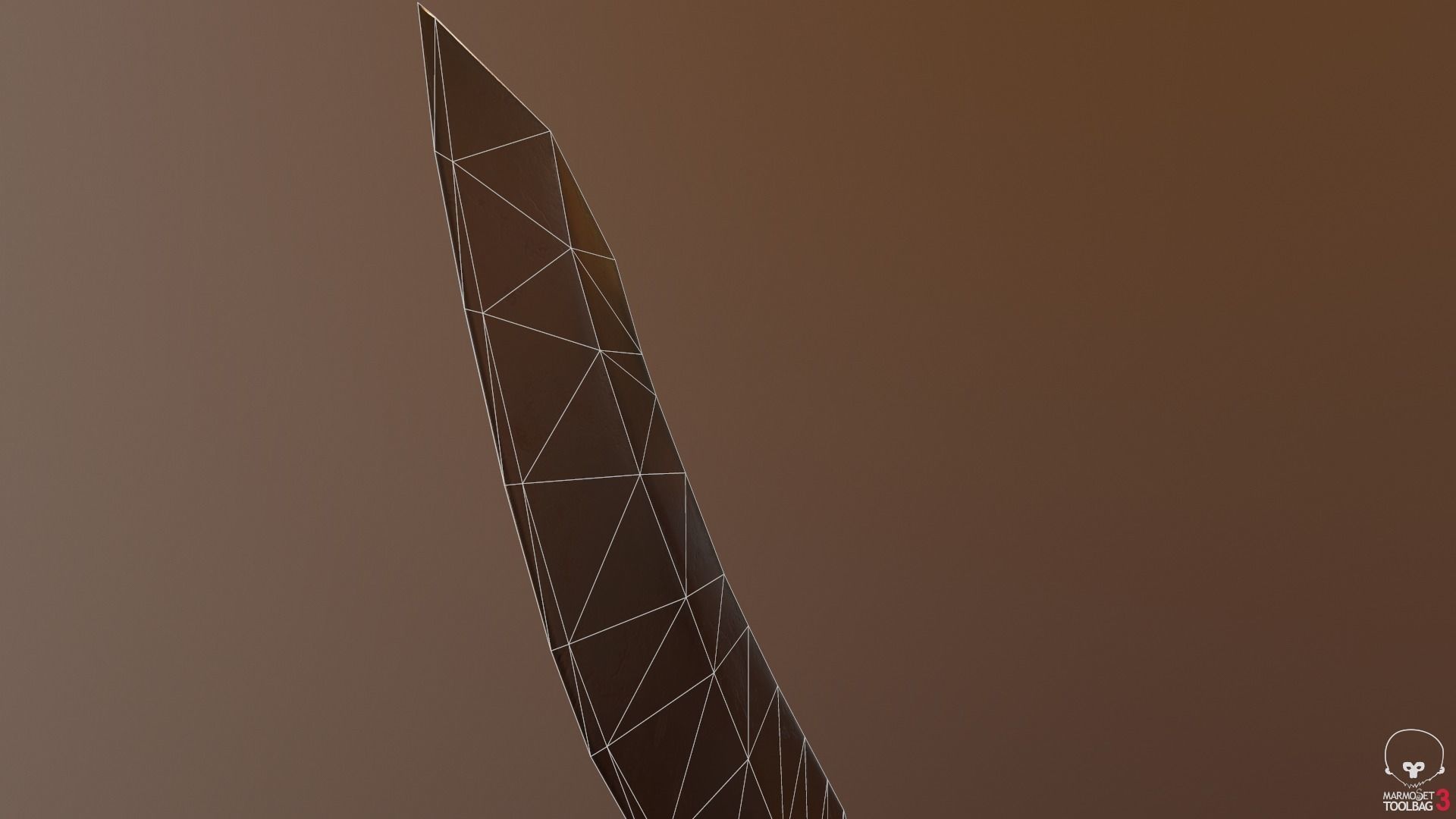 Game Ready Realistic Low Poly Combat Knife Low-poly 3D model_21