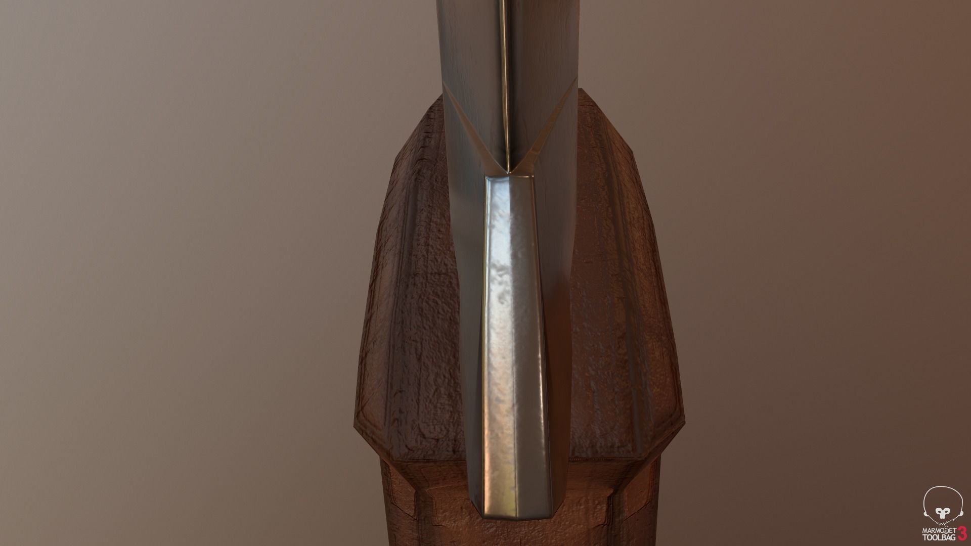 Game Ready Realistic Low Poly Combat Knife Low-poly 3D model_11