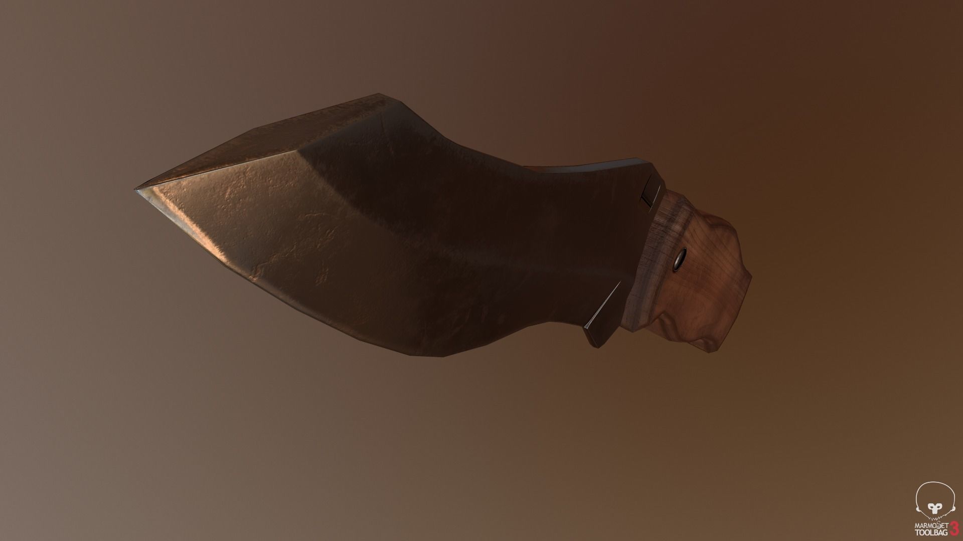 Game Ready Realistic Low Poly Combat Knife Low-poly 3D model_10