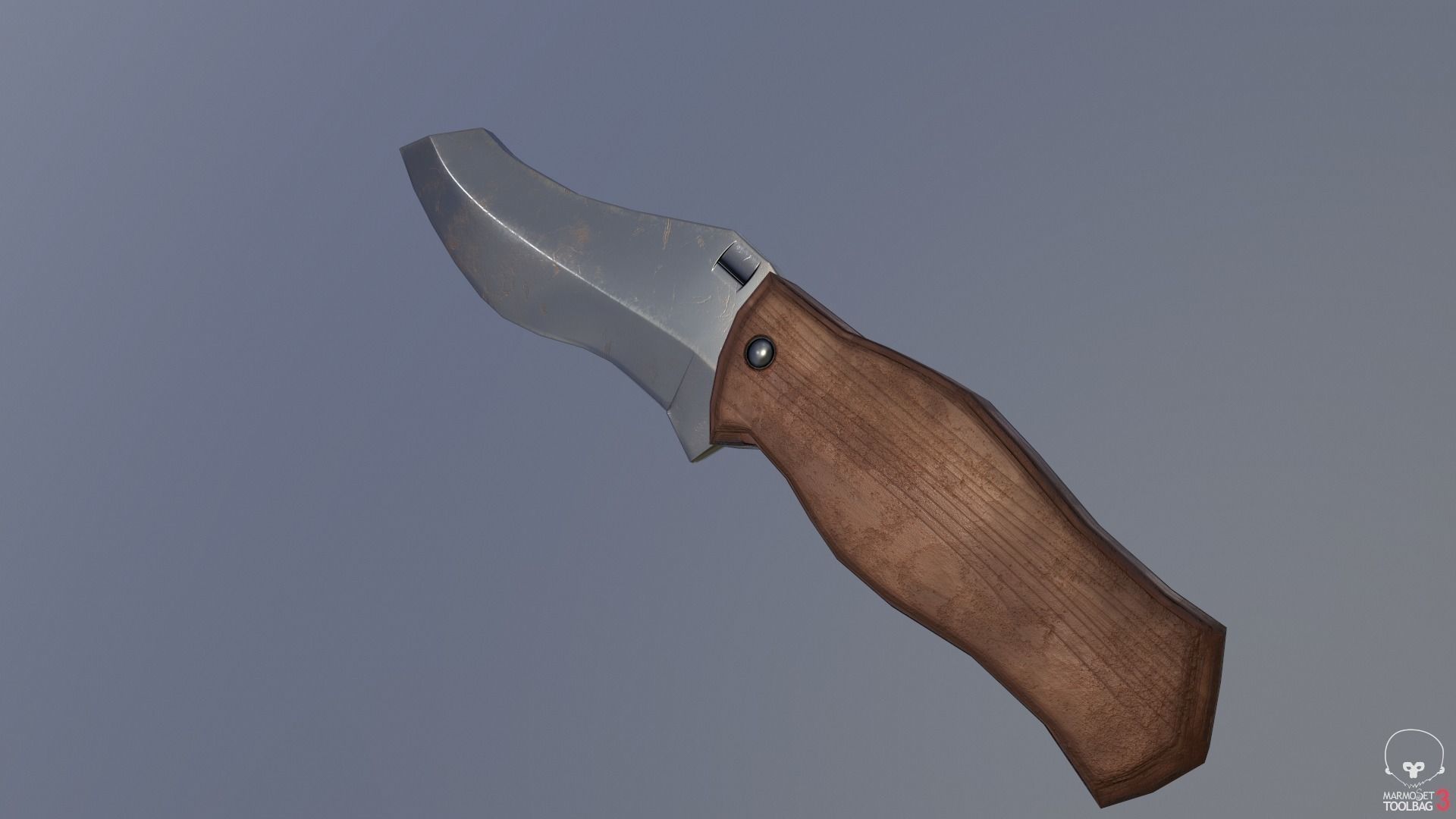Game Ready Realistic Low Poly Combat Knife Low-poly 3D model_24