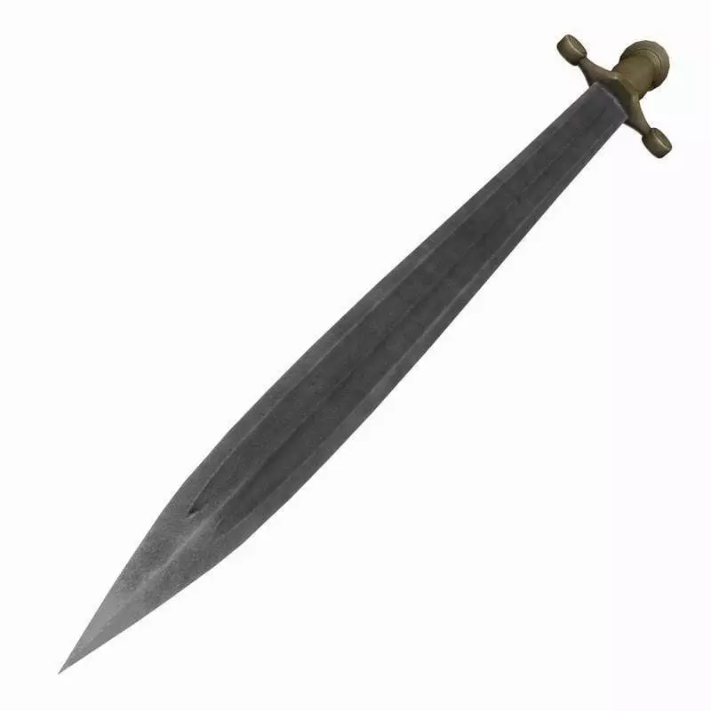 Long British dagger 3D model_0