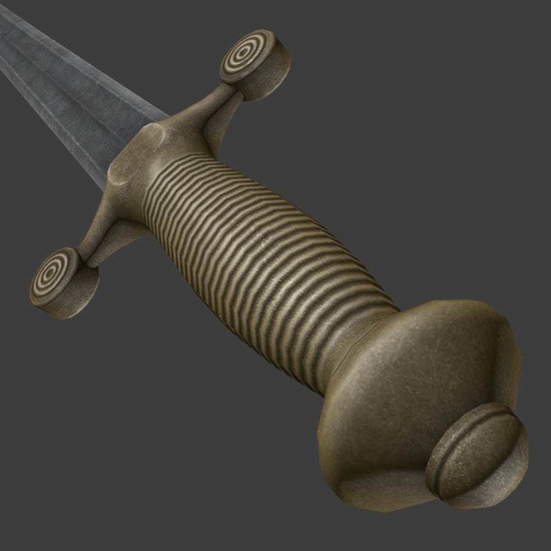 Long British dagger 3D model_8