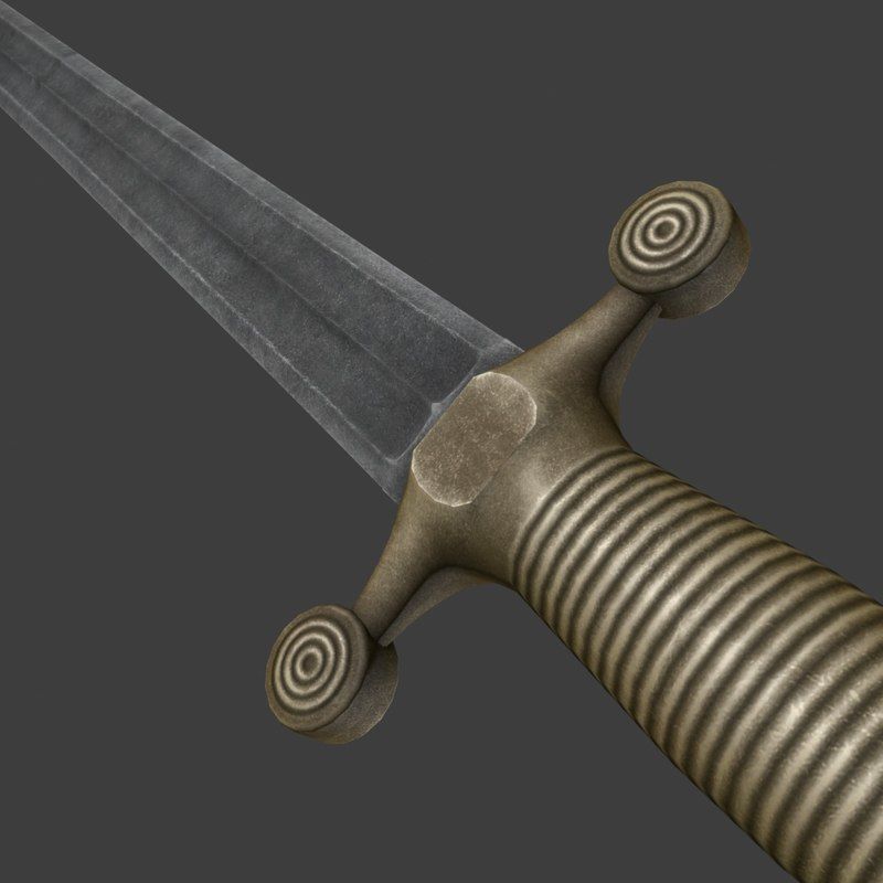 Long British dagger 3D model_7