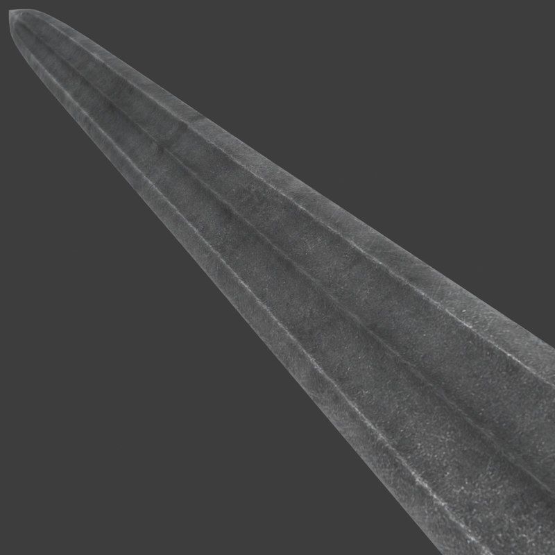 Long British dagger 3D model_6