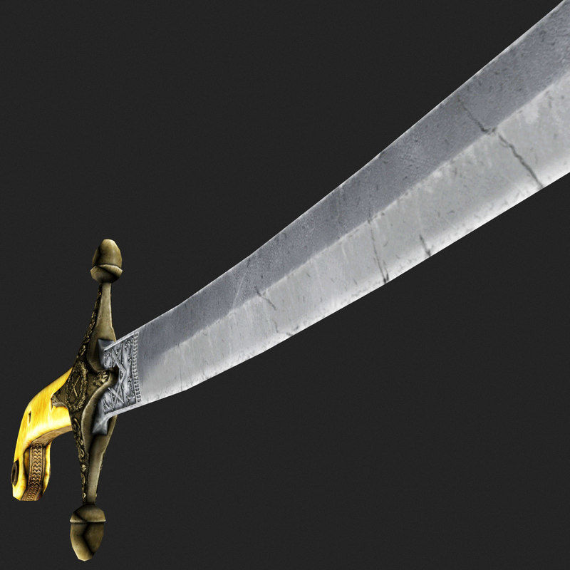 Mameluke sword 3D model_6