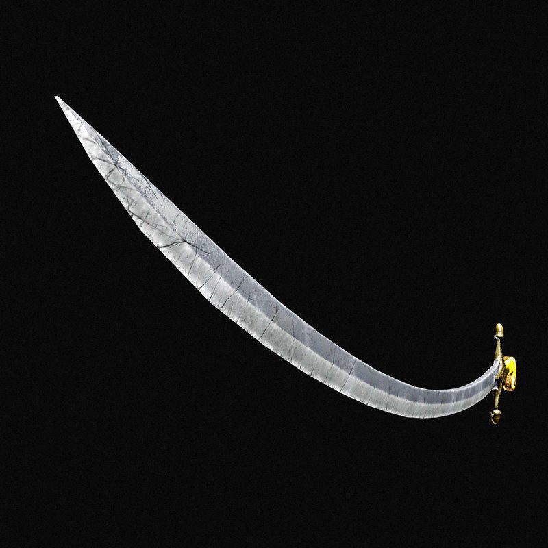 Mameluke sword 3D model_2