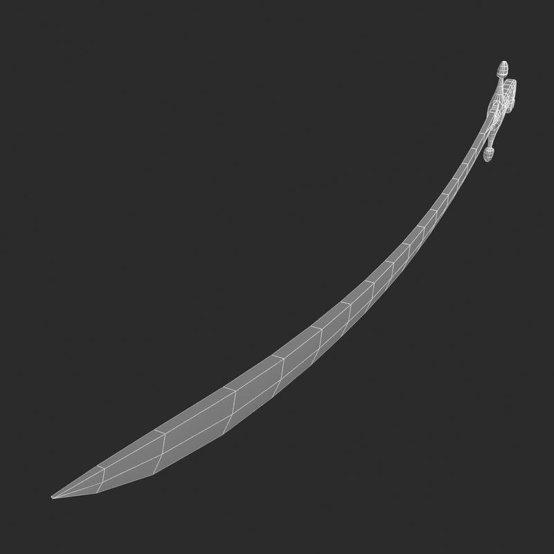 Mameluke sword 3D model_9