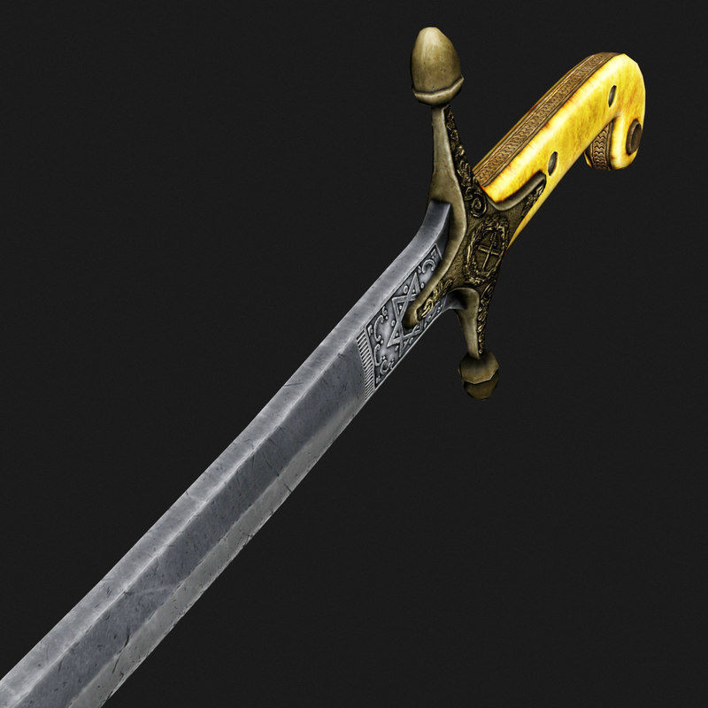 Mameluke sword 3D model_3