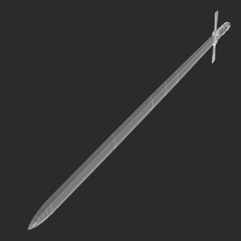 Mason sword 3D model_9