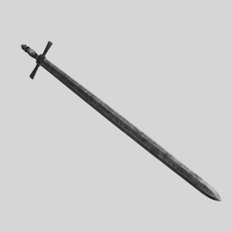 Mason sword 3D model_3
