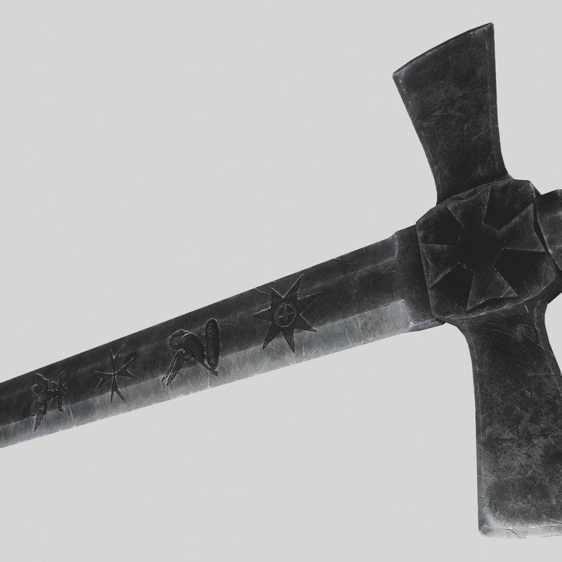 Mason sword 3D model_5