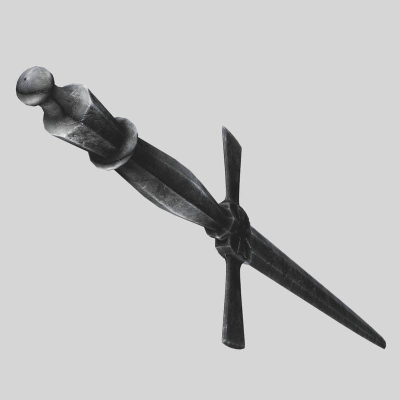 Mason sword 3D model_2
