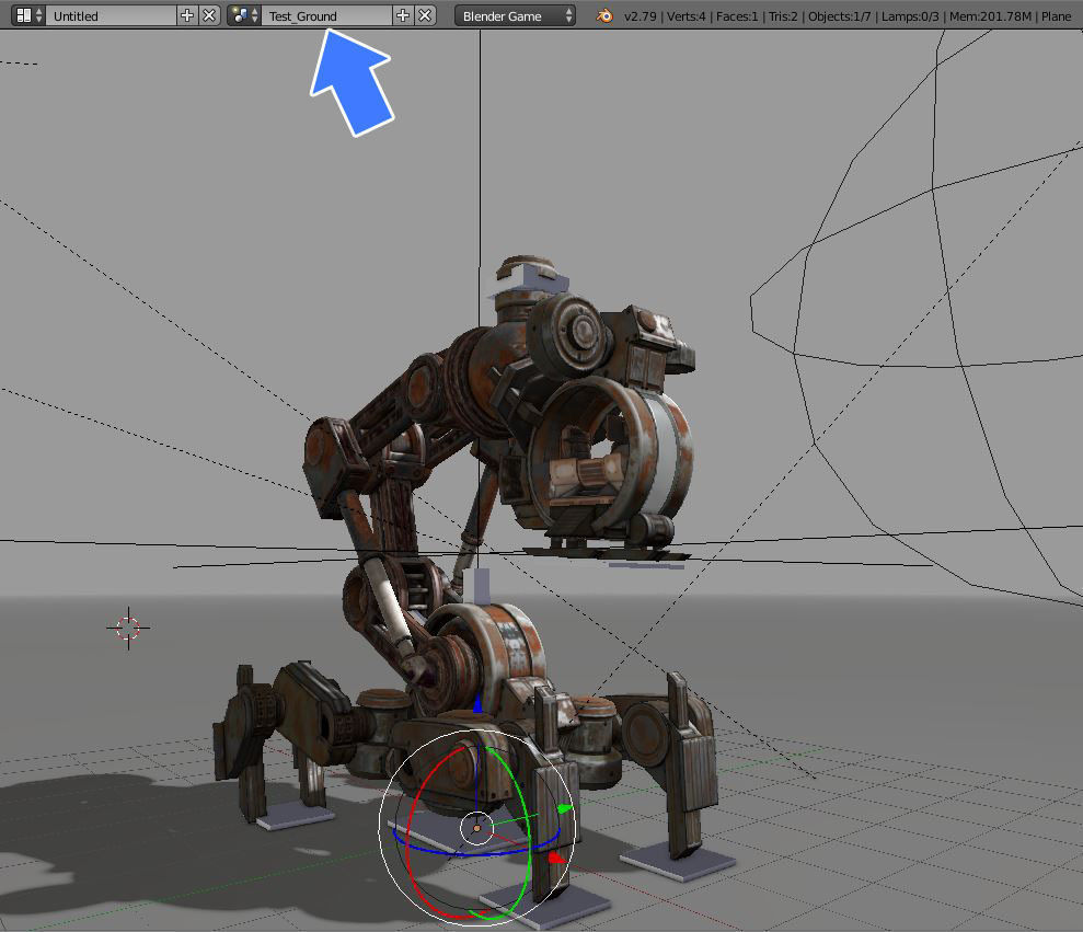 Mech Neck Blender Game Engine Mech Neck Walker free VR / AR / low-poly 3D model ...