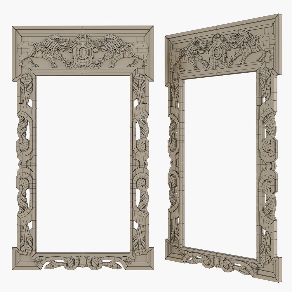 Gothic frame cnc 3D model_4