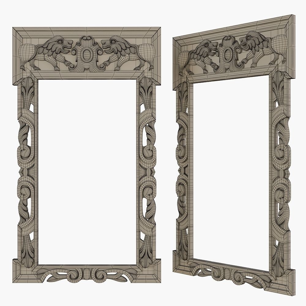 Gothic frame cnc 3D model_3