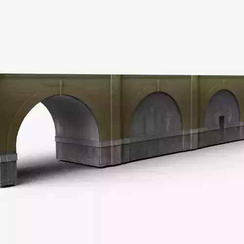 Bridge concrete Low-poly 3D model