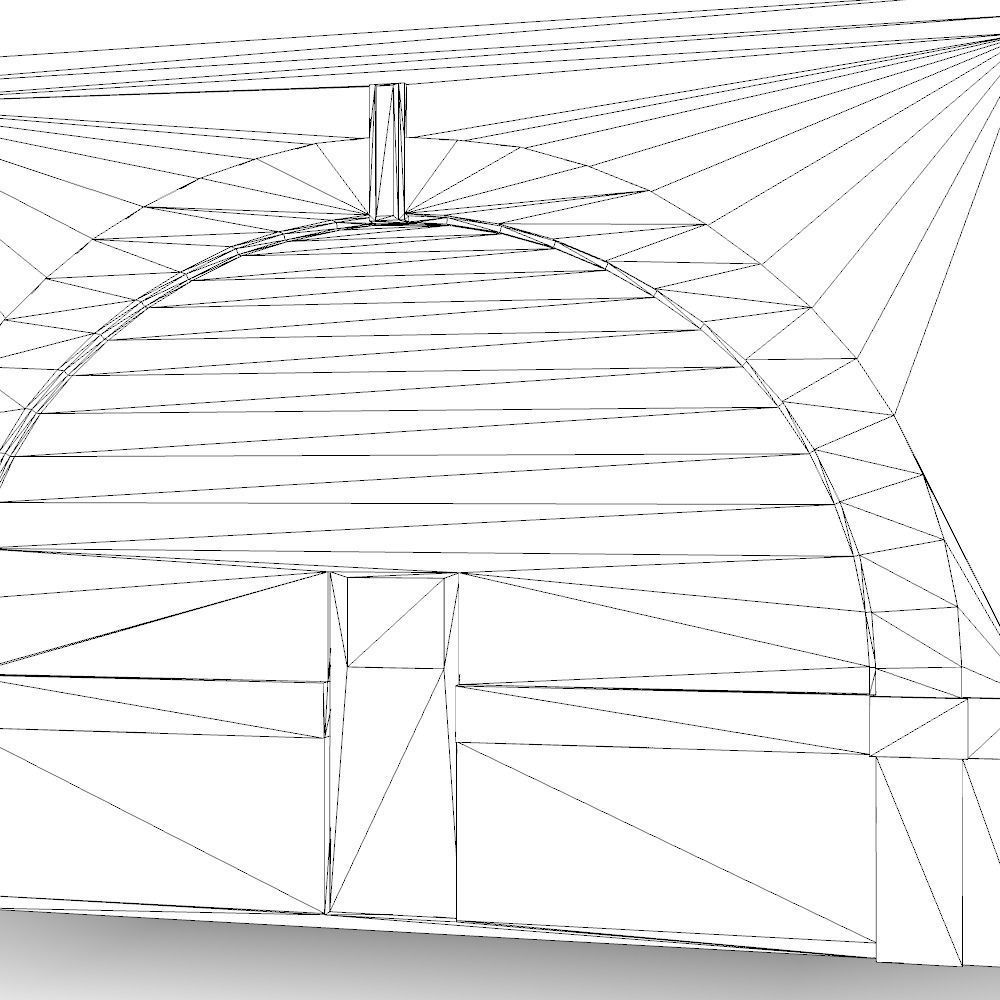 Bridge concrete Low-poly 3D model_3