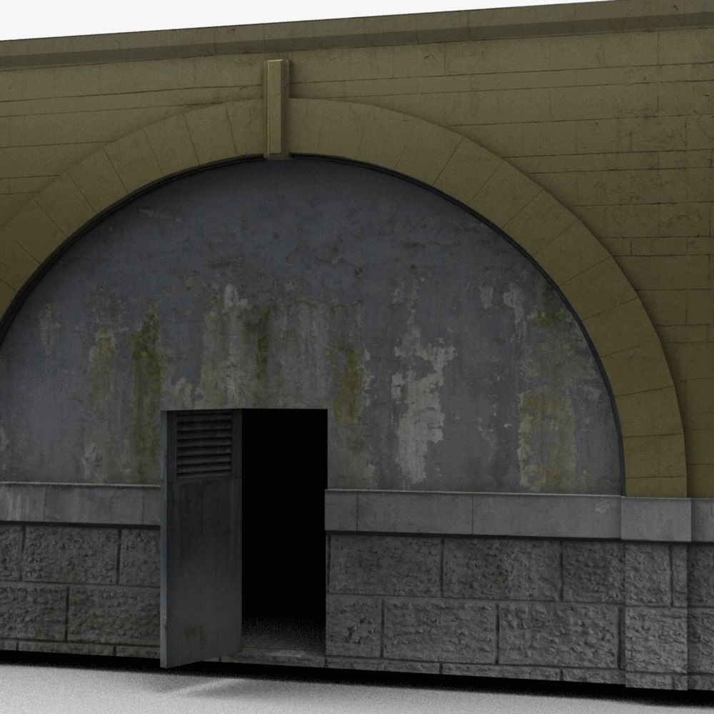 Bridge concrete Low-poly 3D model_4