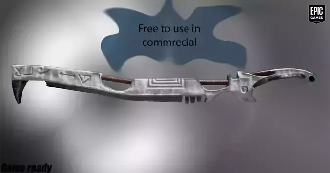 Blade sword flying in sky Low-poly 3D model