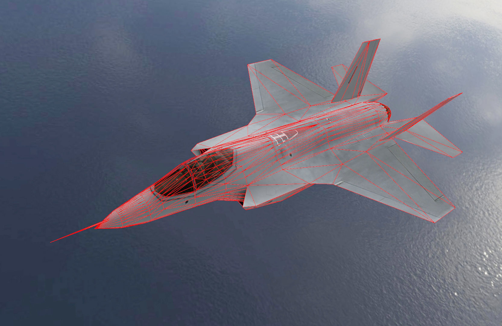 Lockheed Martin F35 Lightning Low-poly 3D model_4