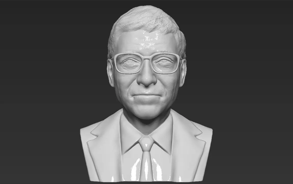 Bill Gates bust 3D printing ready stl obj formats 3D print model