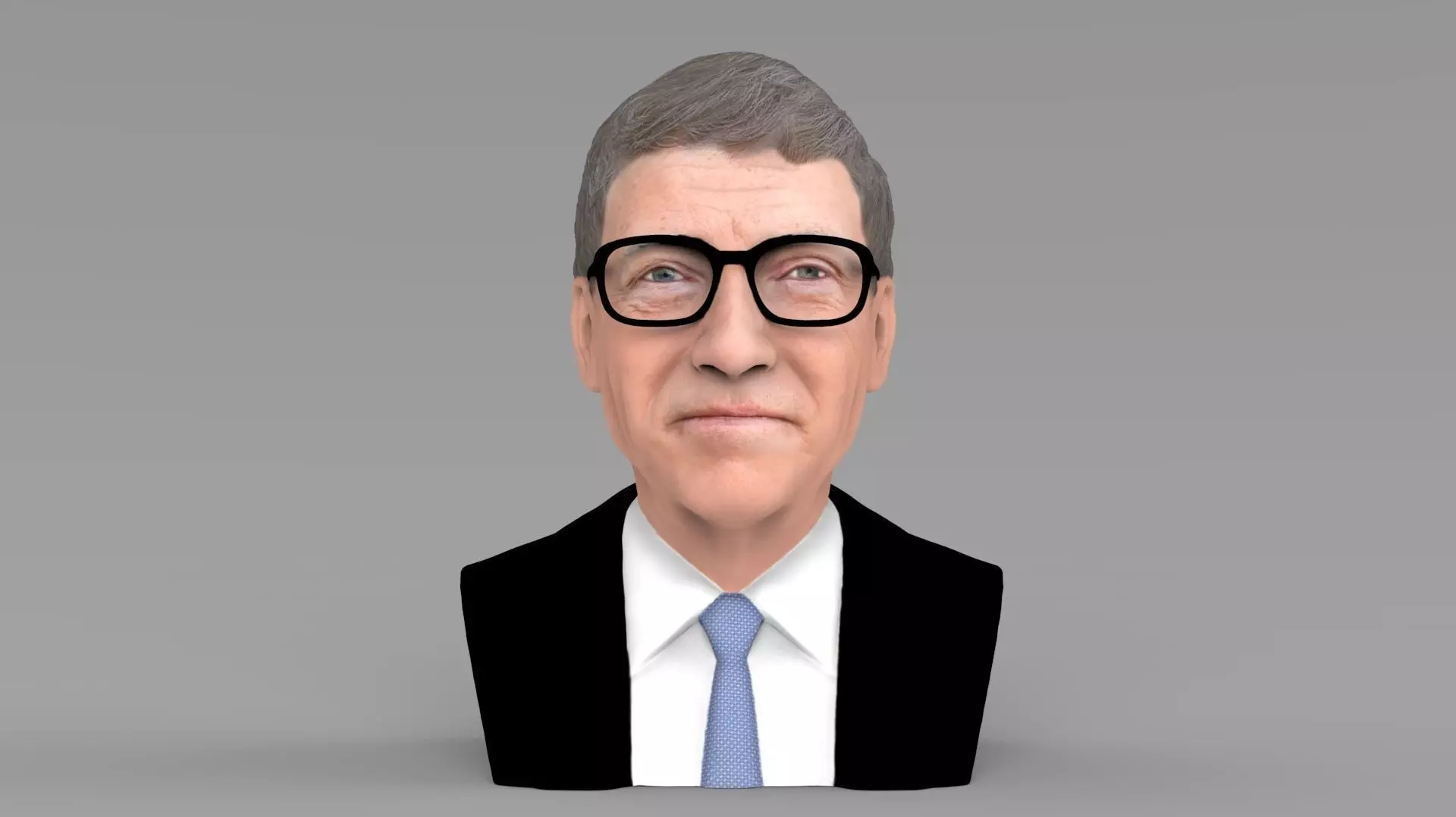 Bill Gates bust ready for full color 3D printing 3D print model