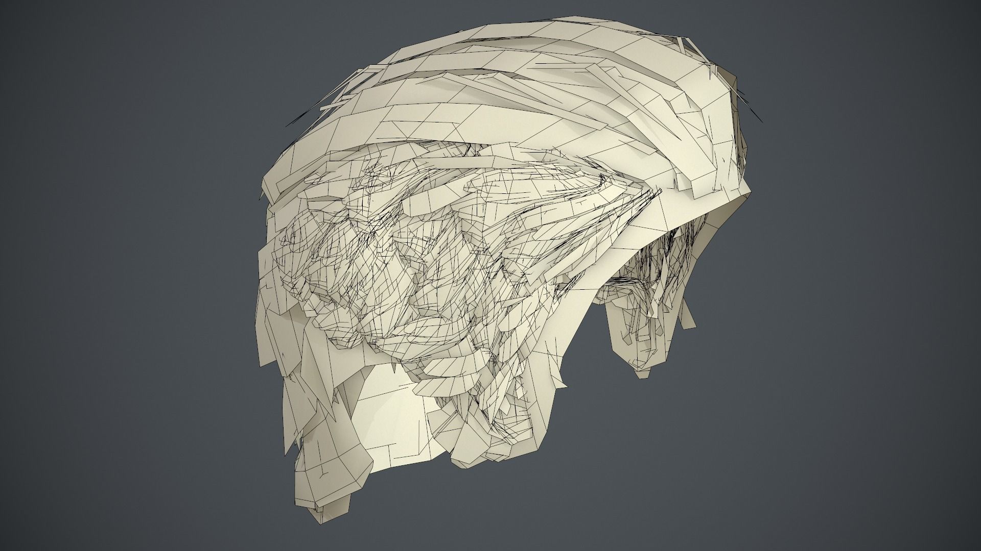 Male Head Low-poly 3D model_83