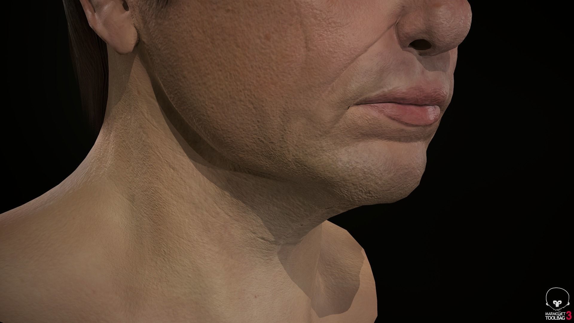 Male Head Low-poly 3D model_13