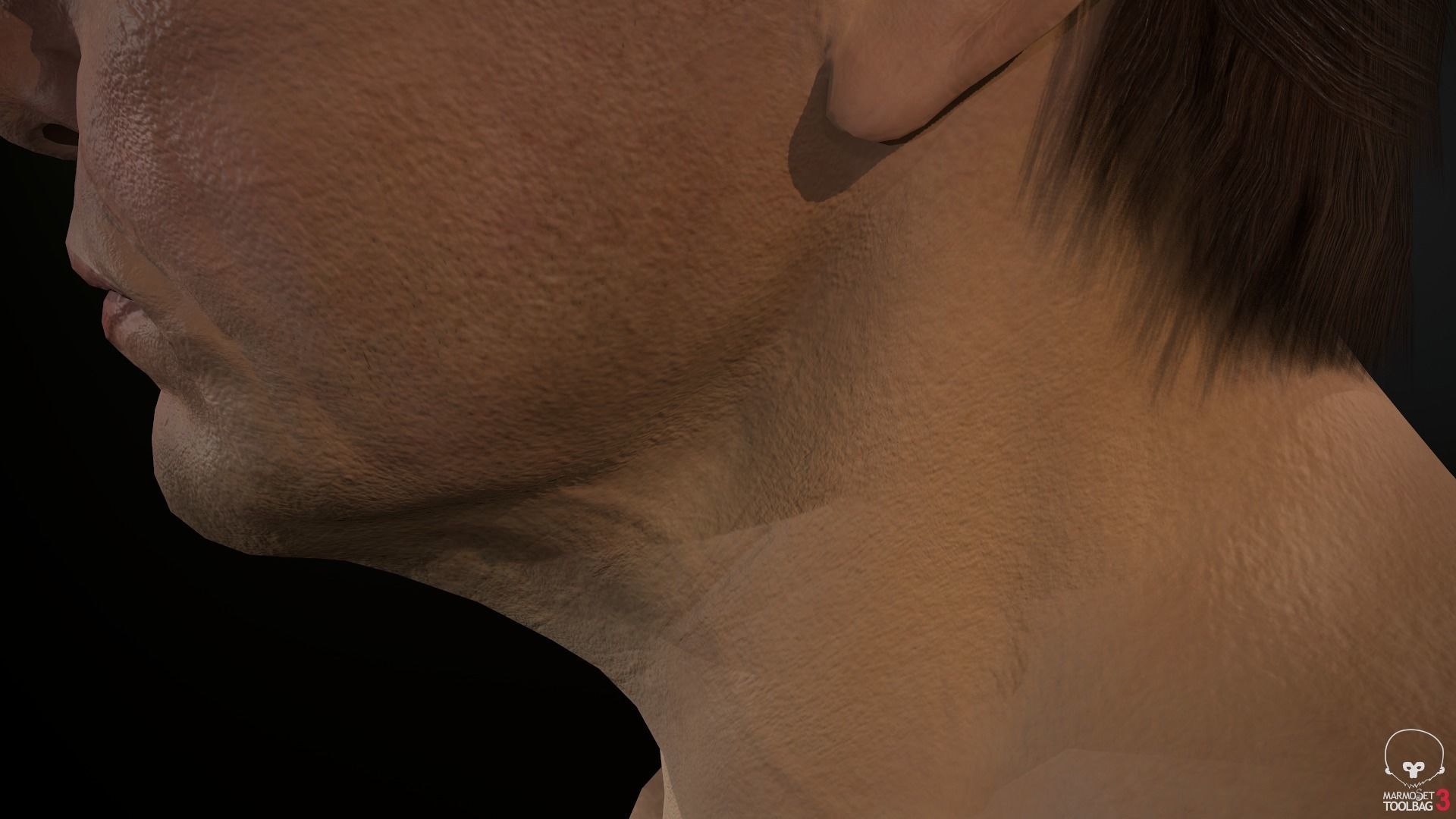 Male Head Low-poly 3D model_19