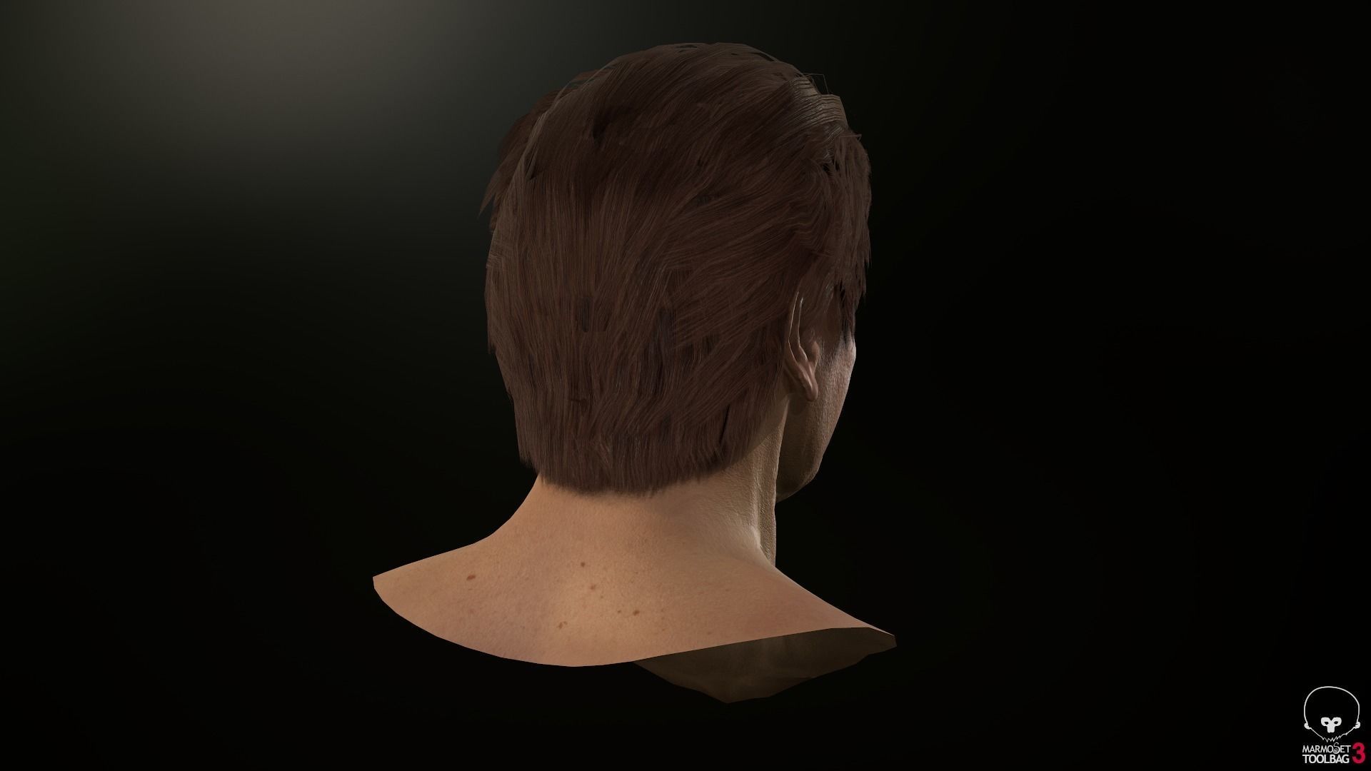 Male Head Low-poly 3D model_8