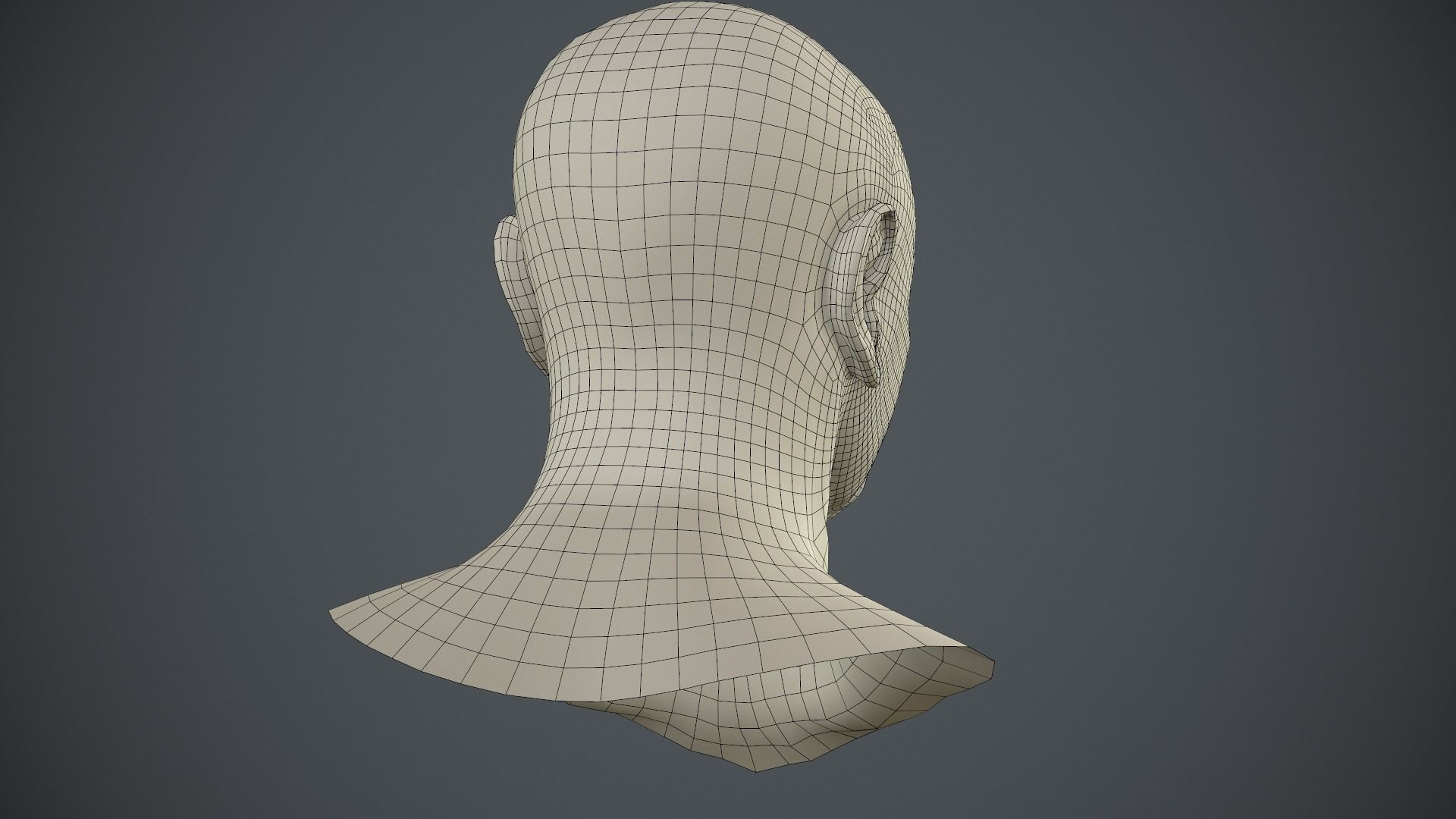 Male Head Low-poly 3D model_61