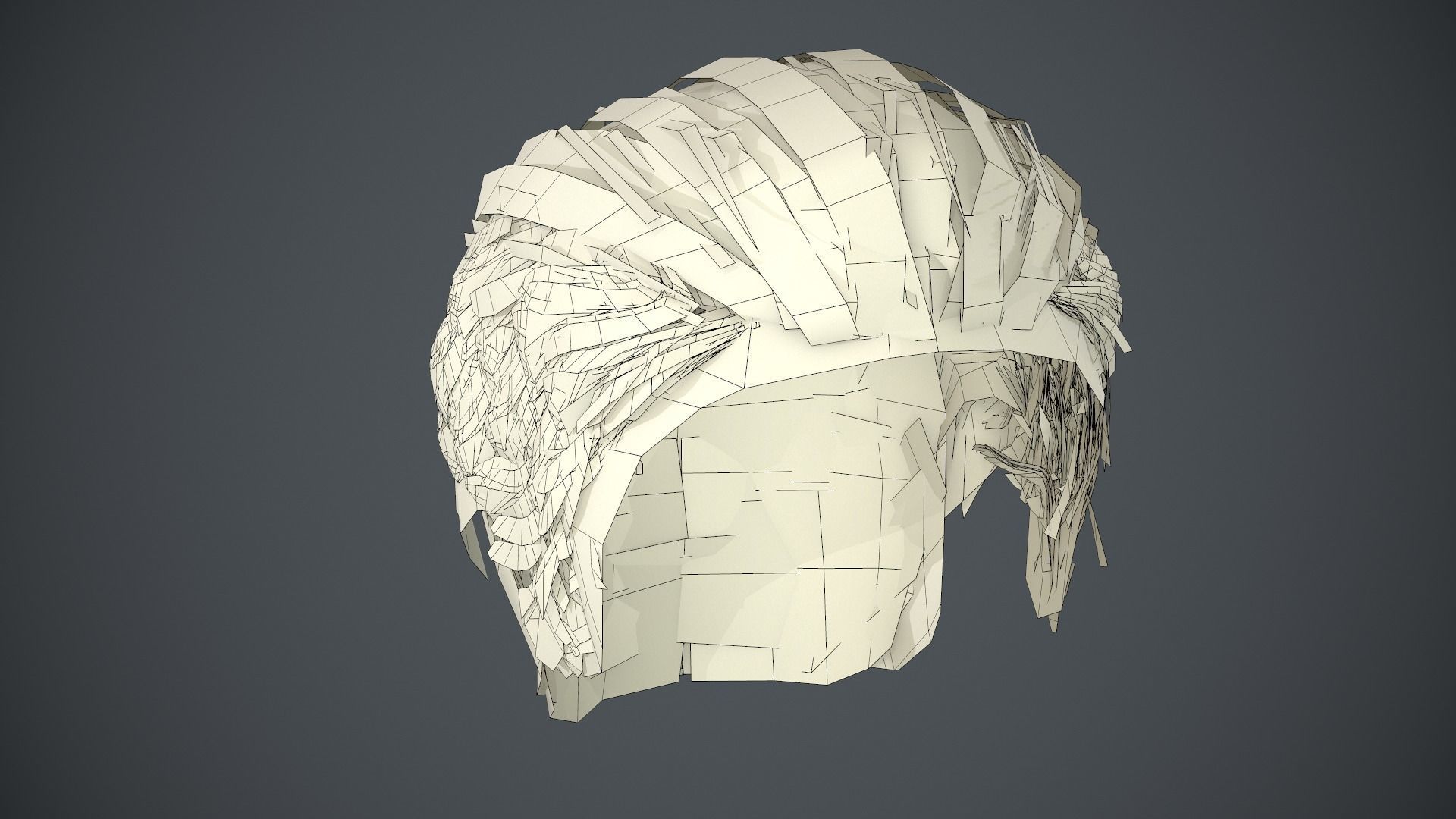 Male Head Low-poly 3D model_82