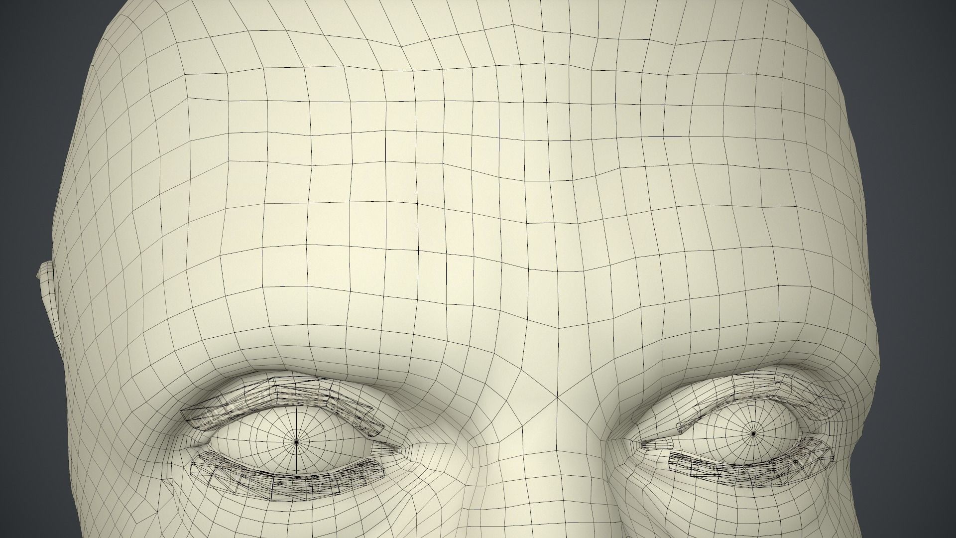 Male Head Low-poly 3D model_72