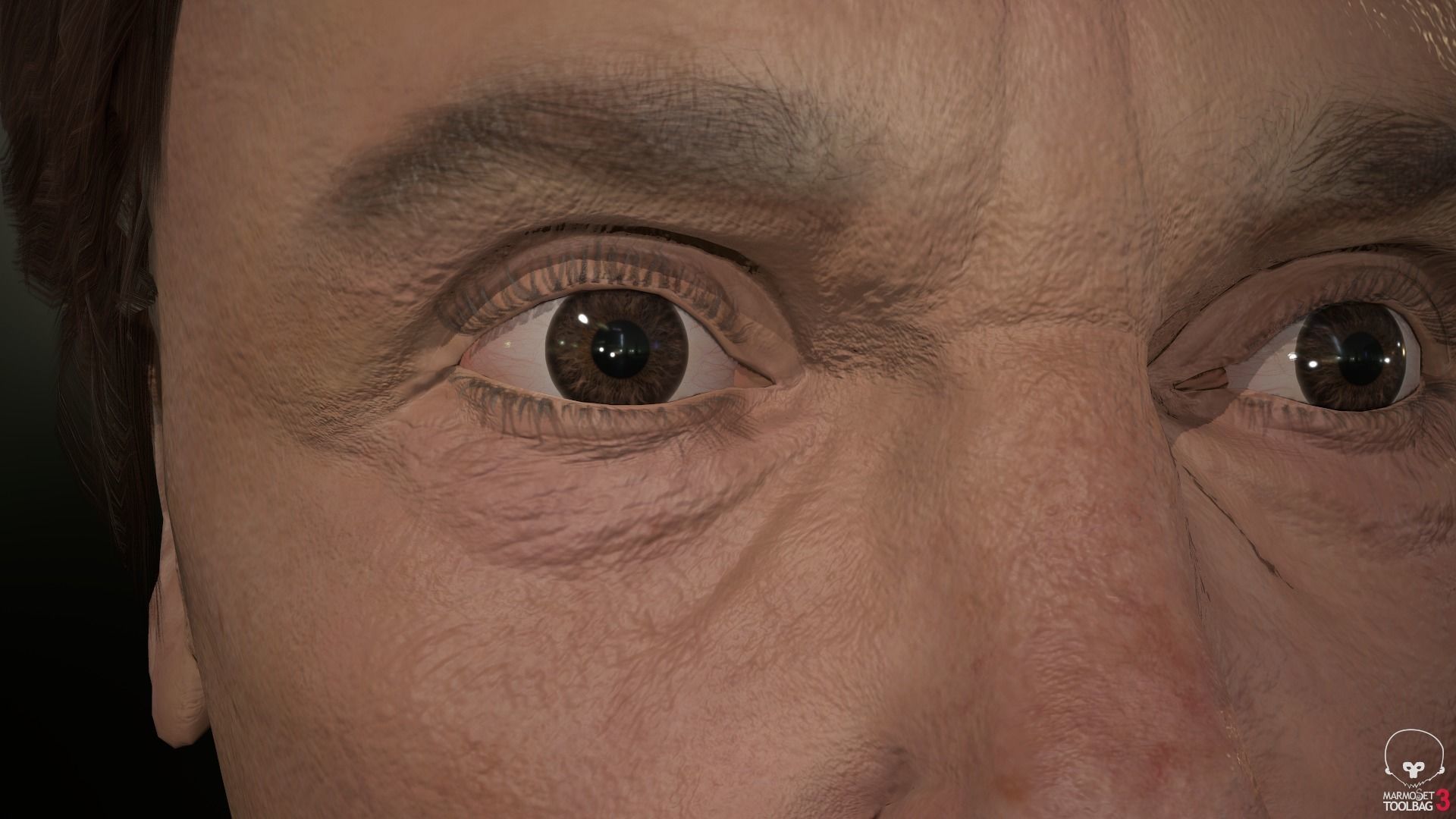 Male Head Low-poly 3D model_25