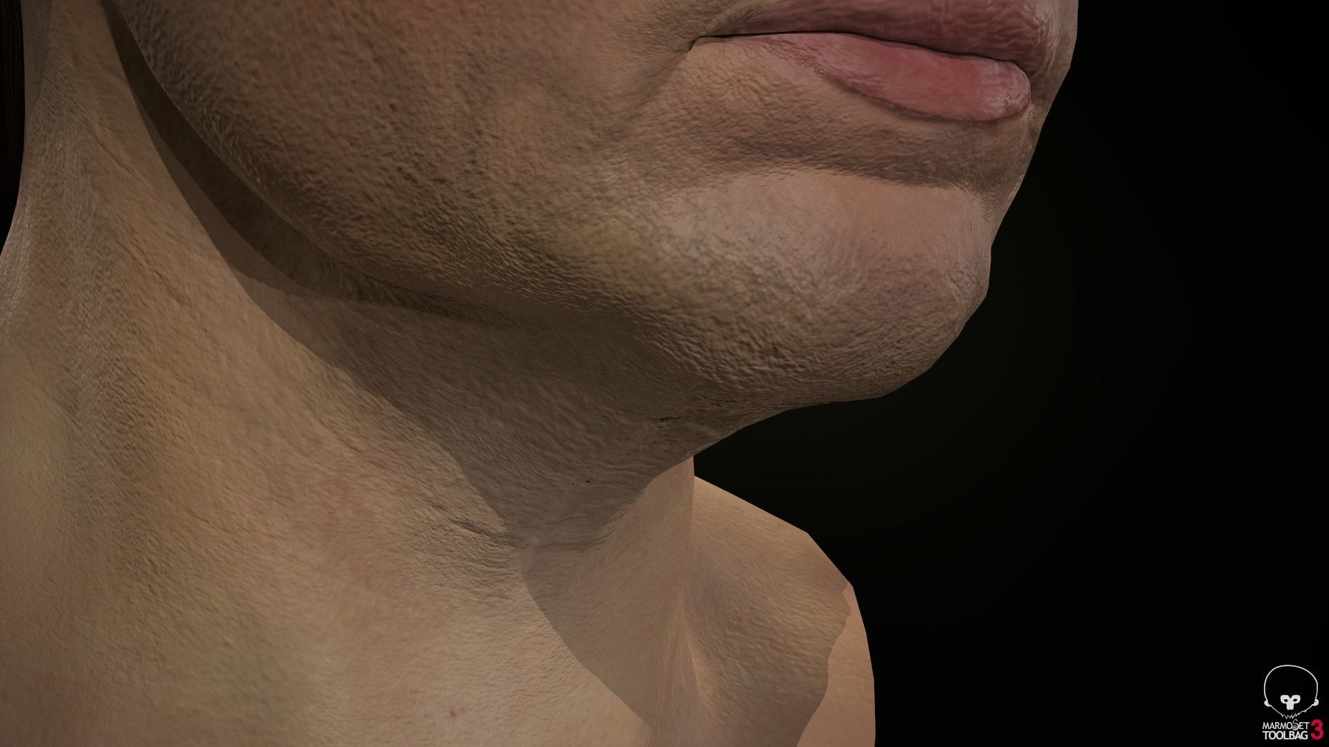 Male Head Low-poly 3D model_27