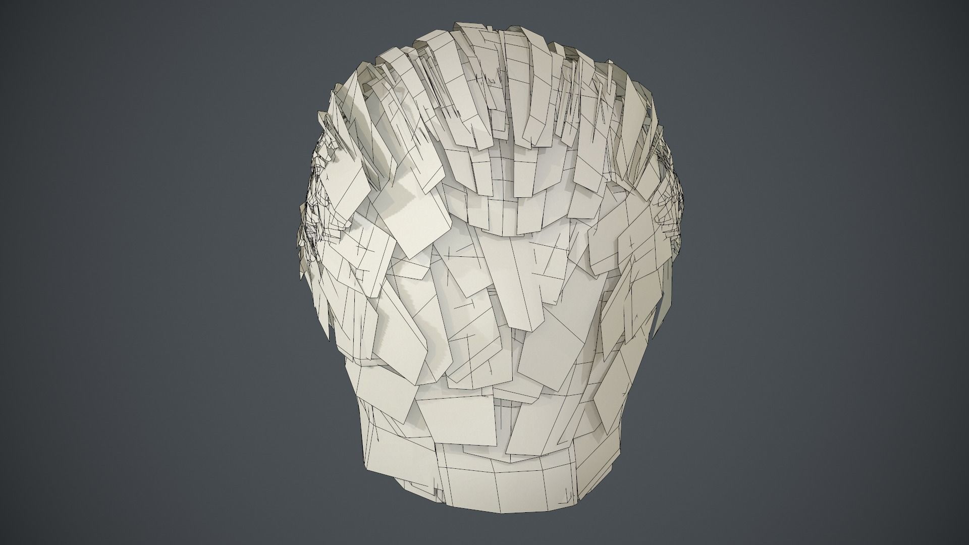 Male Head Low-poly 3D model_85