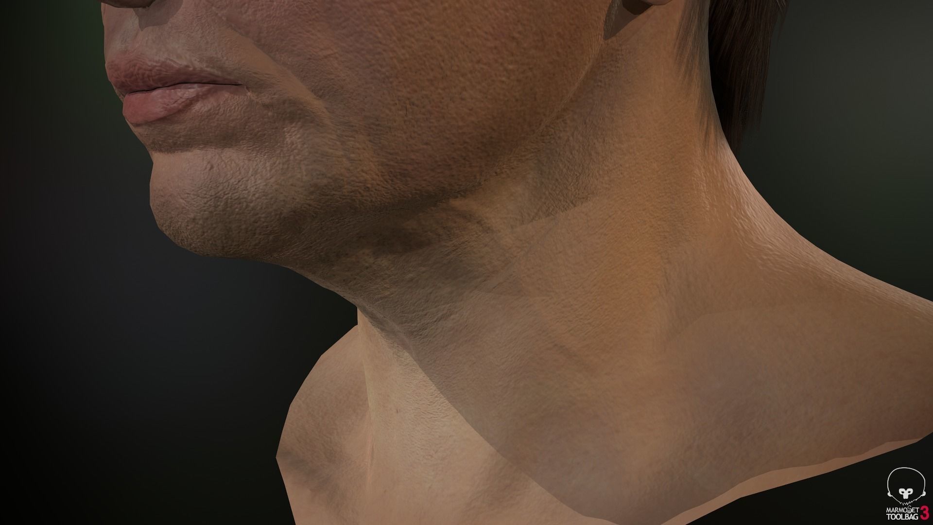 Male Head Low-poly 3D model_28