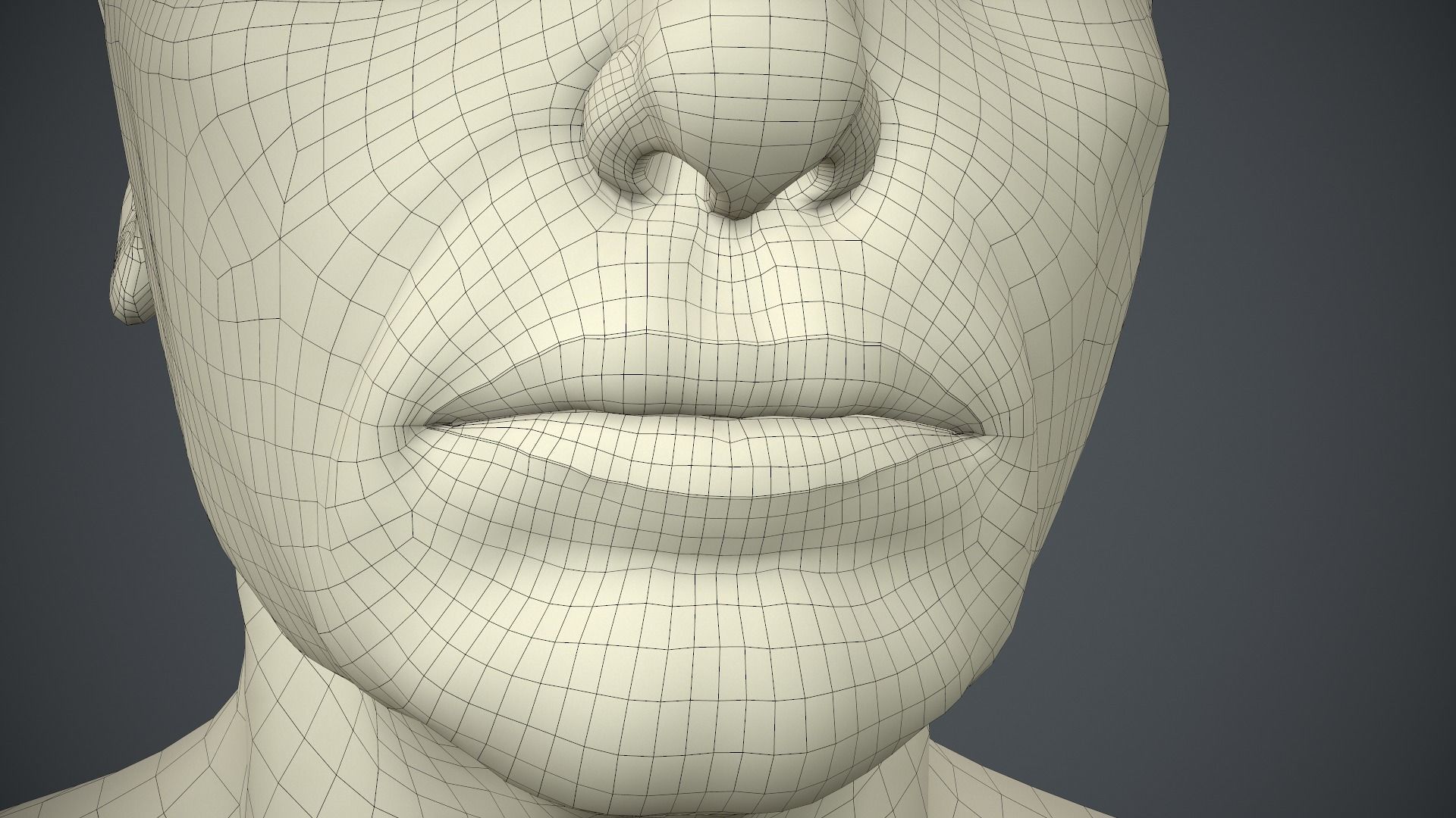 Male Head Low-poly 3D model_69