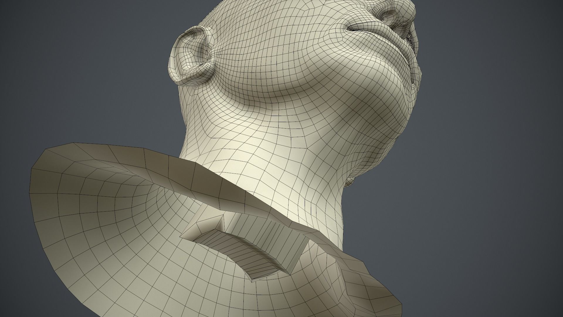 Male Head Low-poly 3D model_73