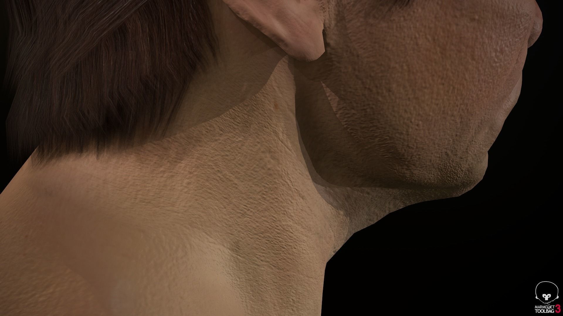 Male Head Low-poly 3D model_14