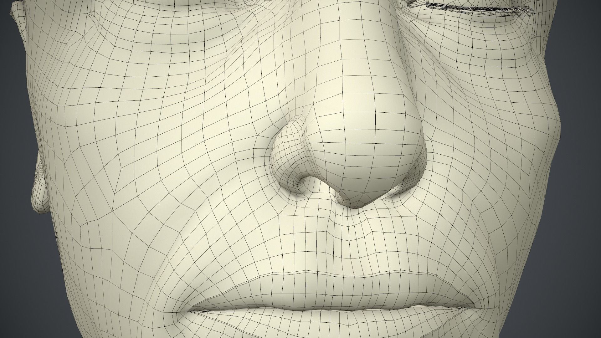 Male Head Low-poly 3D model_70