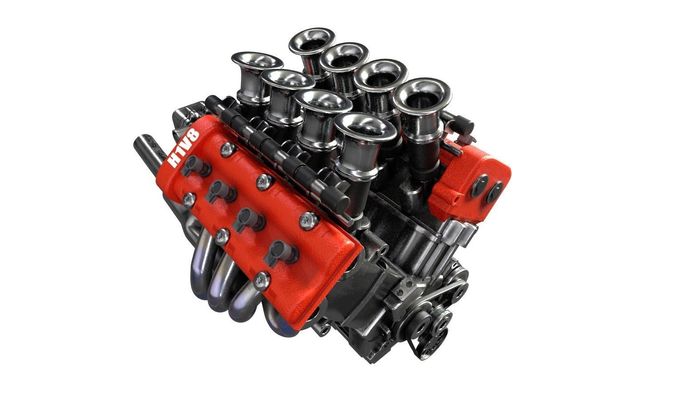 V8 engine 3D model 3