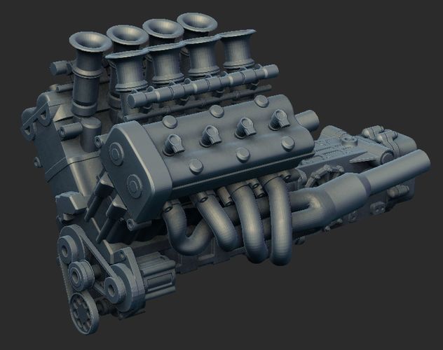 V8 engine 3D model 4